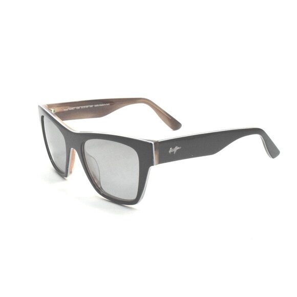 Maui Jim Ekolu Mj 867-02B Black and Tan / Dual Mirror Silver to Black  Polarized